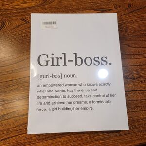 Girl Boss Quote Wall Art Prints 11x14 Inch